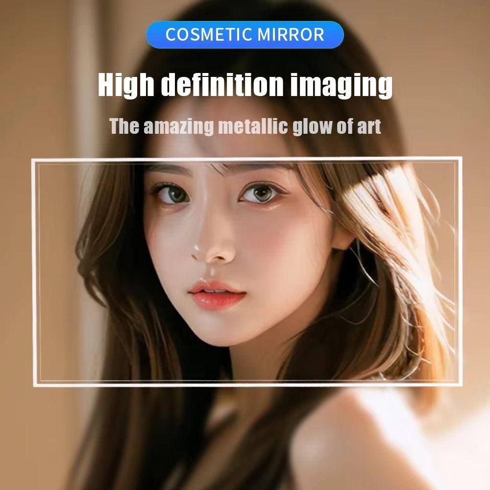 Stainless Steel Car Sun Visor Mirror Self-adhesive Car Interior Cosmetic Mirror Car-styling