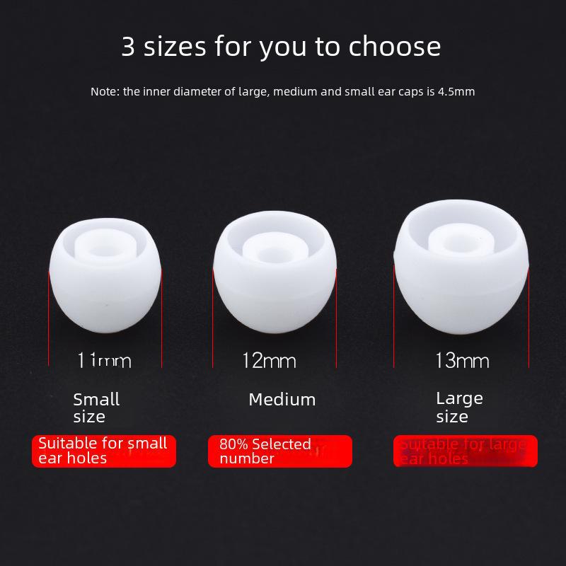 Puntali in silicone monocolore da 4,5 mm per auricolari in-ear