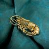 1Pcs Gold Color Retro Metal Embossed Butterfly Women'S Brooch Ocean Style Lobster Decoration Pins Party Wedding Jewelry