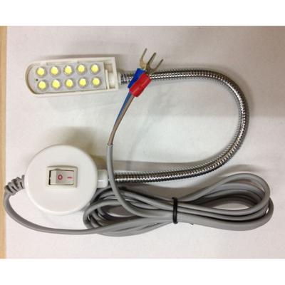 Horúce! 10 LED žiaroviek Pracovné svetlo na šijací stroj Biele svetlo Flexibilná lampa s husím krkom Magnetické upevnenie