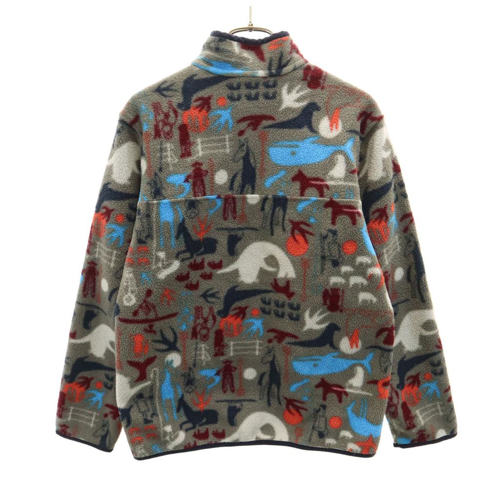 Patagonia Half Button Pullover Fleece Jacket XL14 Gray Outdoors Kid's Used