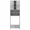 VidaXL Meuble pour machine à laver Gris béton 64x25,5x190 cm 808426