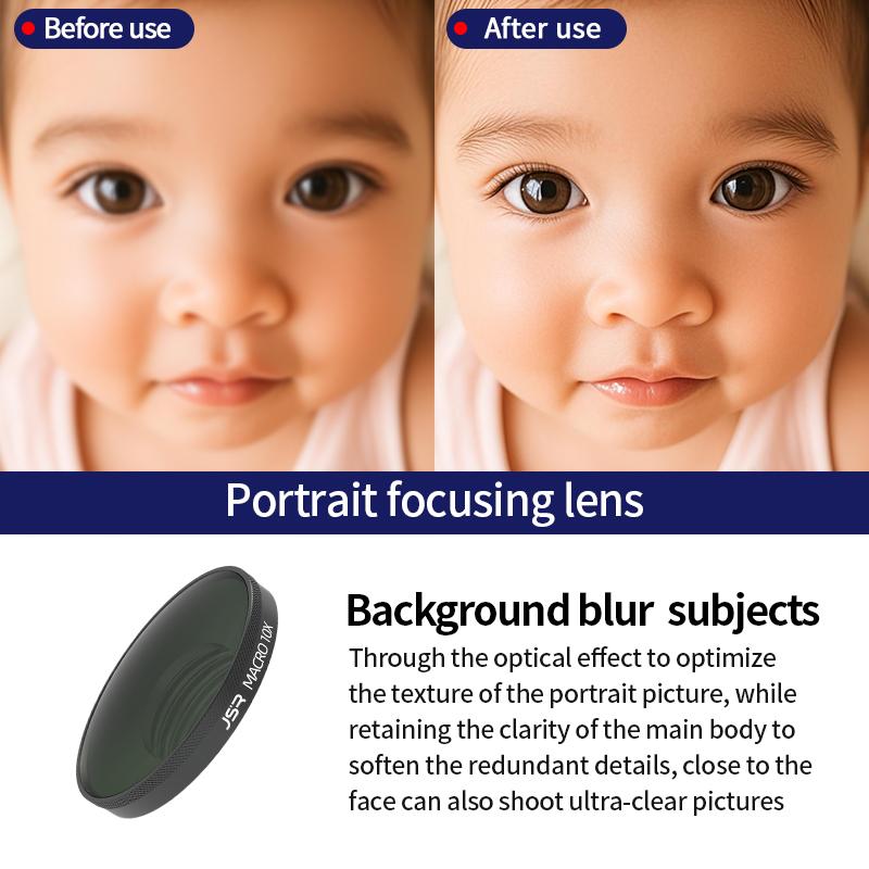 For Insta360 GO Ultra 10X Portrait Focusing Mirror Cute Treasure Macro Lens Cap Clip Close-up Lens Photography Accessories