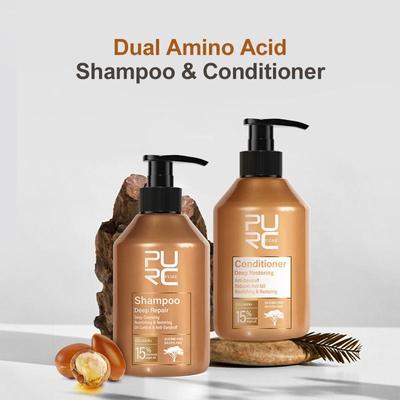Morocco Argan Oil Shampoo Conditioner Set Amino Acid Keratin Smoothing Repair Damaged Hair Treatment Sulfate-Free Hair Care
