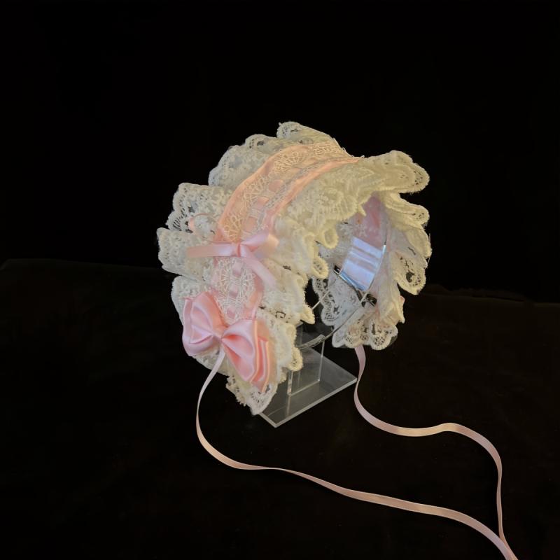 Women'S Hair Band Lolita Headband Sweet Bow Lace Lolita Accessory Japanese Lo Girl Maid Versatile Kawaii Headwear