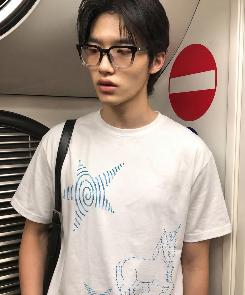 GRAVER [Unisex] Ascii Unicorn Short Sleeve T-Shirt_2 Colors