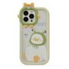 Cute Happy Duck Cartoon 3d 2 In 1 Shockproof Phone Case For Iphone 12 13 14 Pro Max Plus 11 Promax Ins Smiley Back Cover Capa
