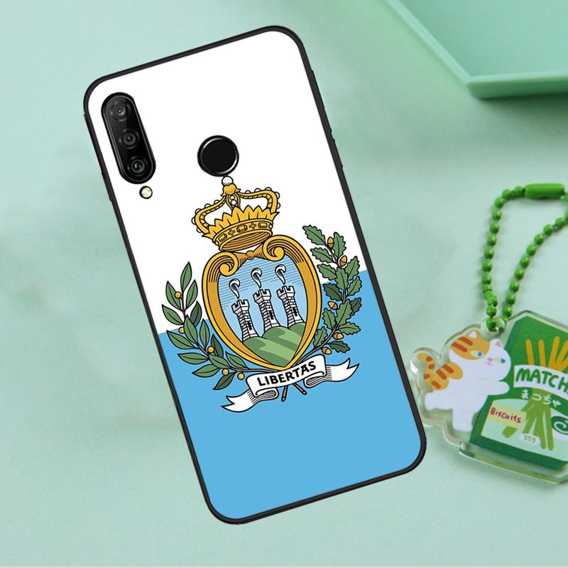 San Marino Flag For Huawei Nova 12s 12i 11i 7i 8i 9 10 SE Y91 Y90 Y60 Y70 Y72 Y61 P60 Pro P30 P40 Lite Case