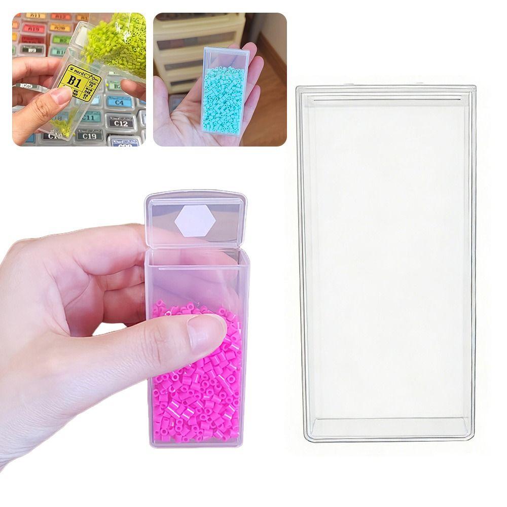 Portable Clear Perler Beads Storage Boxes Mini DIY Diamond Embroidery Accessories Drill Box Rectangle Storage Box