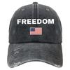 Net Hat Cycling Casual Breathable Sun Hat Letter Washed Denim Baseball Cap