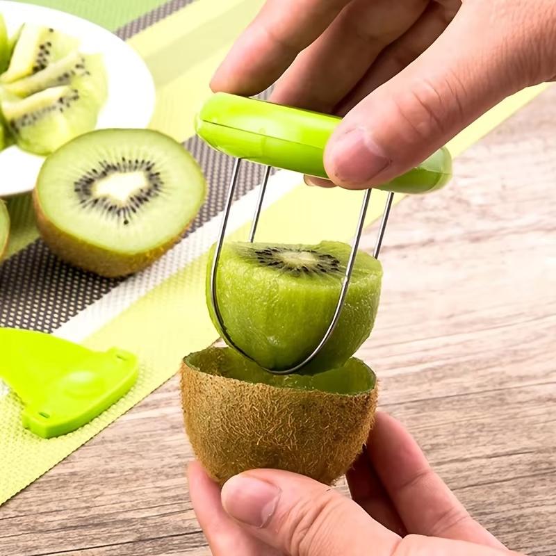 Fast Fruit Kiwi Cutter Peeler Slicer Kitchen Gadgets Stainless Steel Kiwi Peeling Tools Kitchen Creative Fruit Peeler6