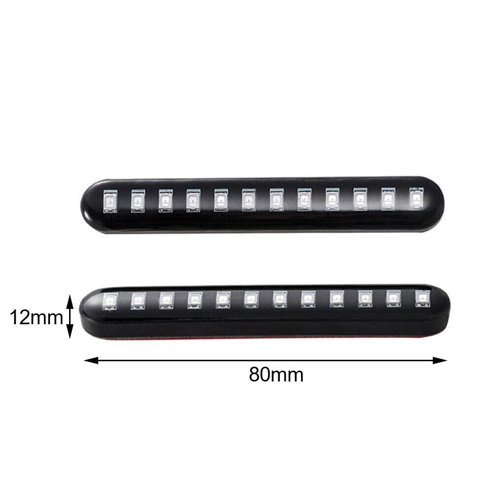 Motorcycle 12 LED 6W Amber License Plate Light Bar