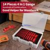 31GJ 14Pcs Router Table Setup Bar Precisions Setup Blocks Height Gauge Set and Angled Woodworking Set Up for Router