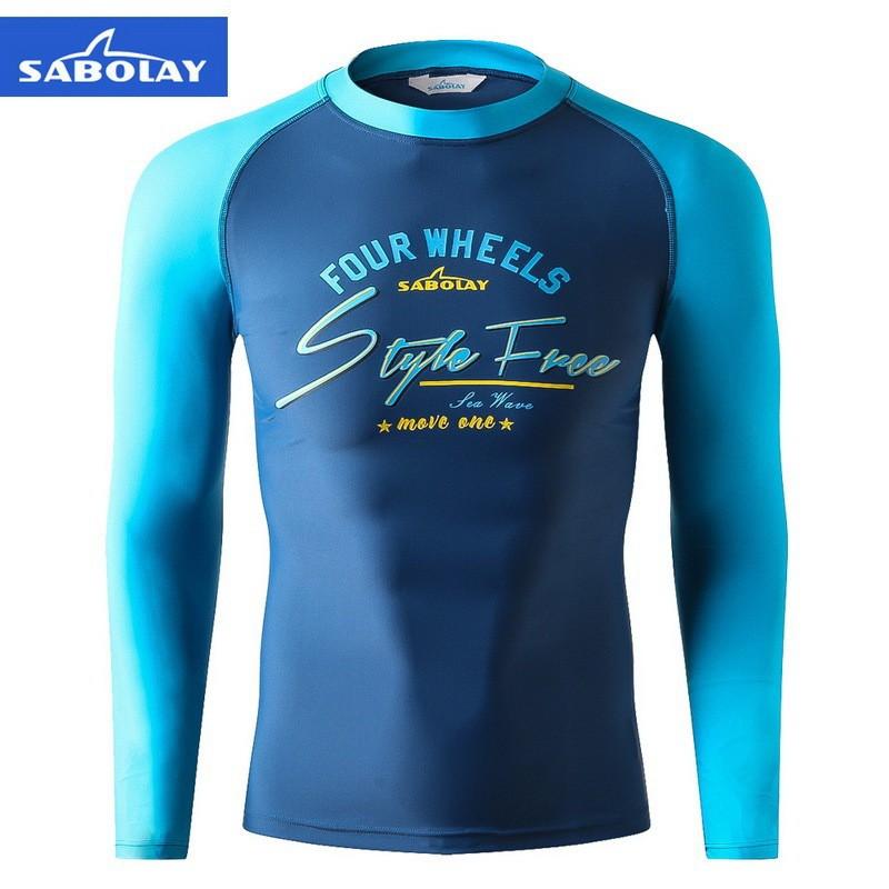 Mens Long Sleeve Rash Guard Swim Shirt Board Shorts Set Surfing Snorkeling Swimming Beach Vacation