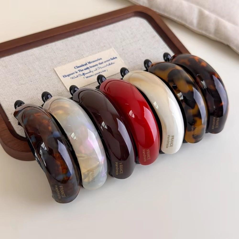 Simple Temperament High Ponytail Buckle Clip Acetate Twist Hair Clips  Women Girls Gift