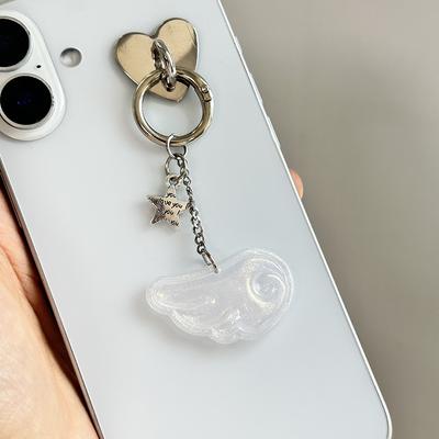 Κρεμαστό Κλειδοθήκη Φτερό Αγγέλου με Αστέρι για Γυναικείες Τσάντες, Κρεμαστό Τσάντας, Σχέδιο Αστέρι, Αξεσουάρ Τσάντας, Κρεμαστό Κινητού