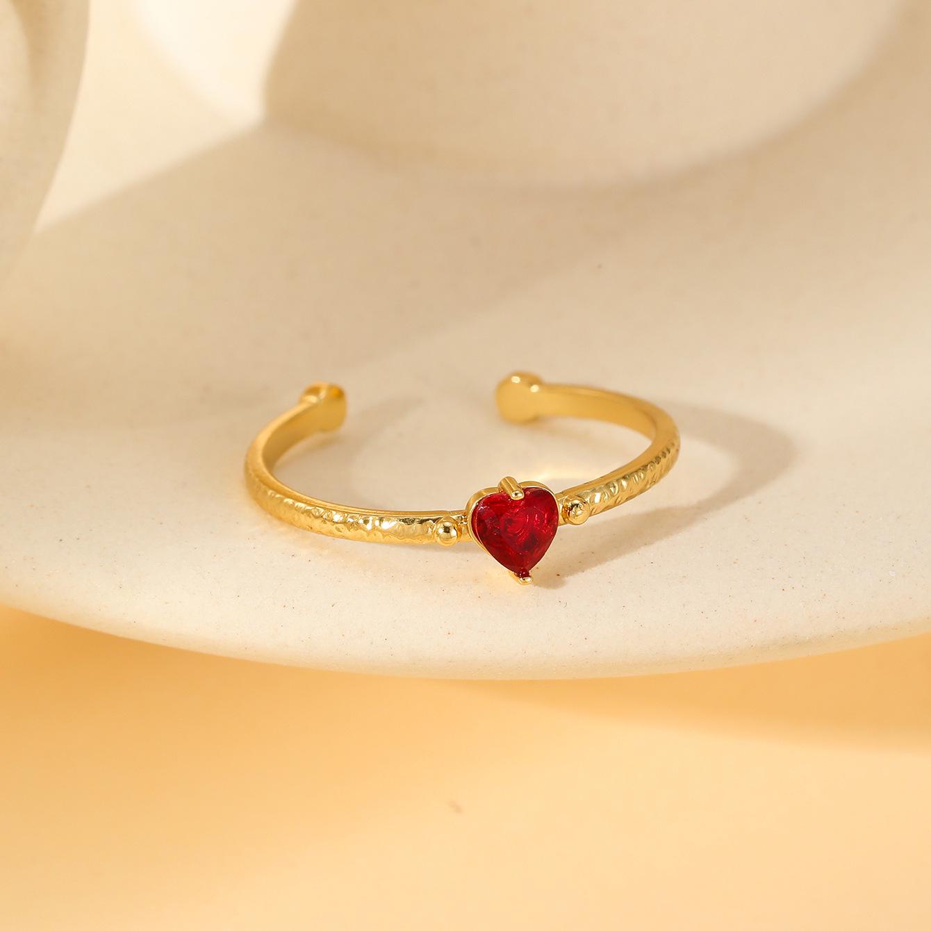 

Exquisite Zircon Inlaid Open Ring: High-End, Electroplated Copper, Timeless Elegance in a Simple Style Adjustable Open