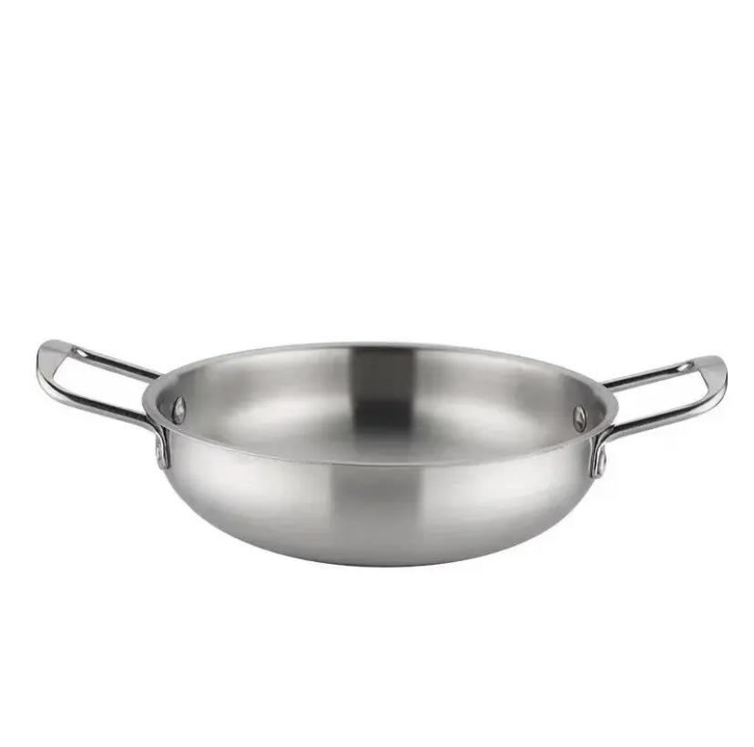 Korean Stainless Steel Double-Handle Instant Noodle & Ramen Pot