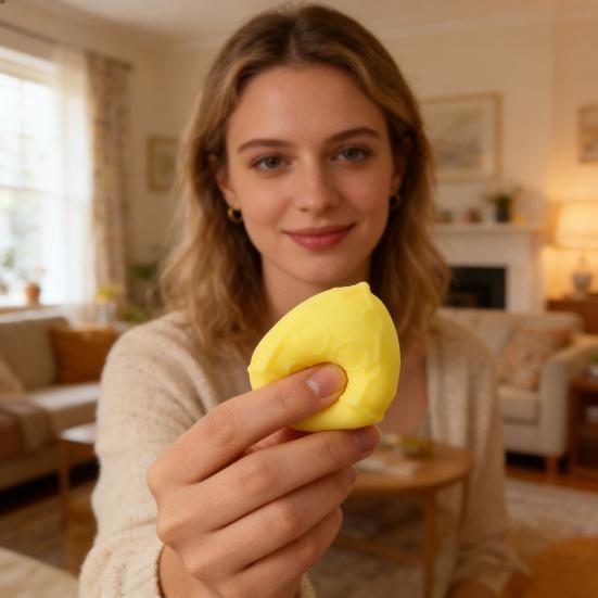 Triangle Cheese Squeeze Toy Stress Relief Yellow Cheese Fidget Toy Relaxation Focus Aid Stress Ball Simulated Cheese Sensory Toy