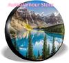 Spare Tire Cover Universal Tires Cover Mountains and Lakes Car Tire Cover Wheel Weatherproof and Dust-Proof UV Sun Tire