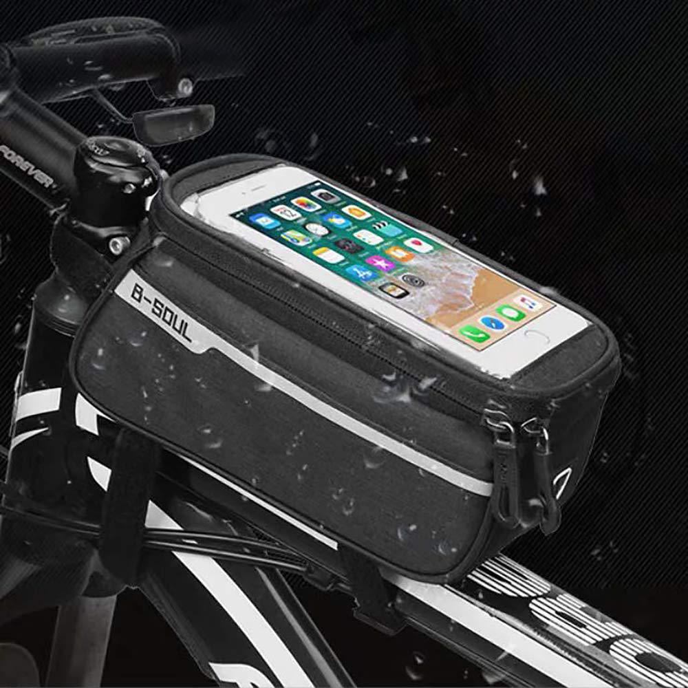 Mtb Raod Bicycle Frame Front Tube Bag Waterproof Screen Cycling Bag Touch Mobile Phone Case Holder Riding Accessories