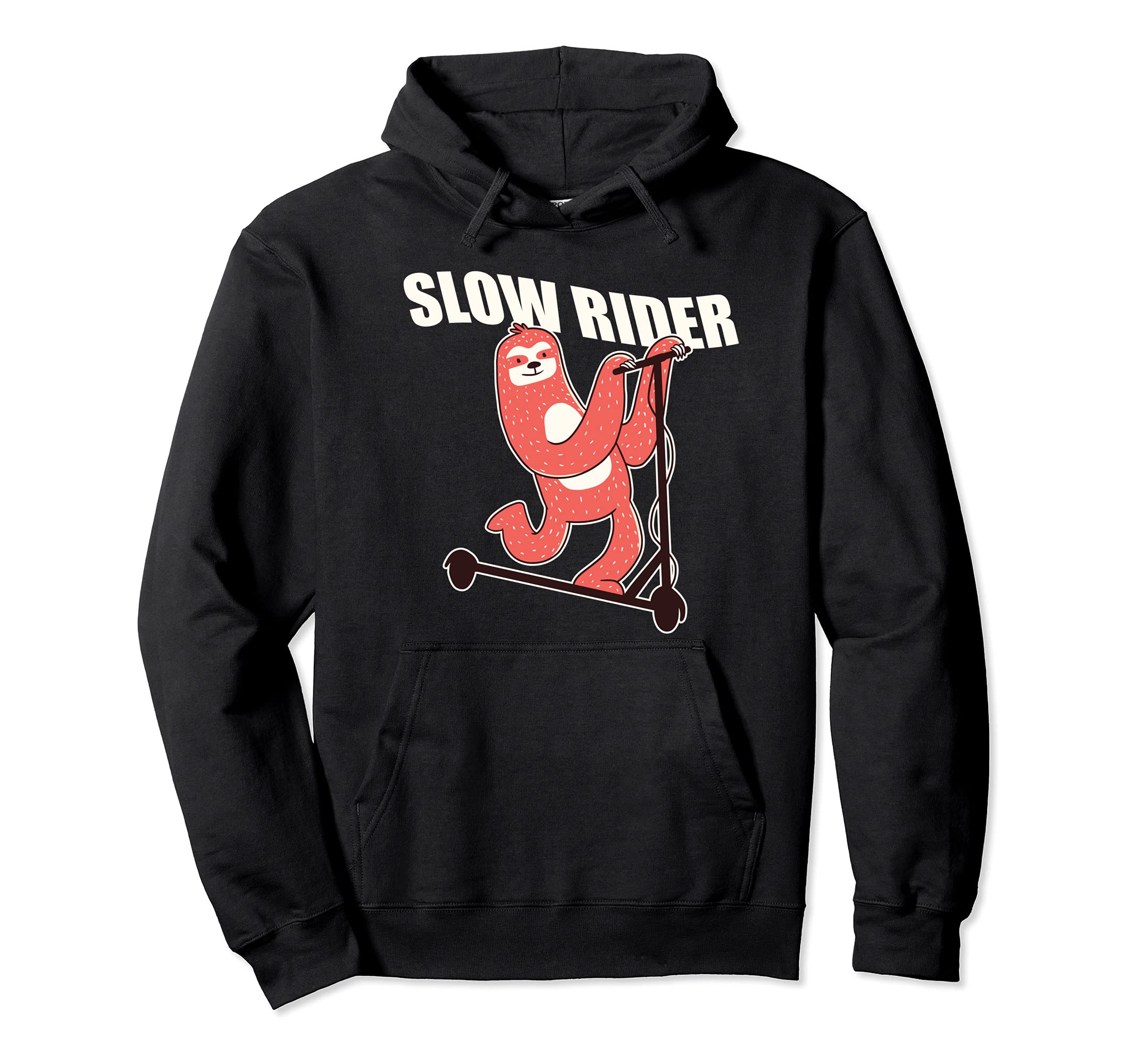 

SLOW RIDER Funny Sloth on Scooter Sloth on a Scooter Meme Hoodie