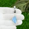 Mothers Day Sale Sterling Silver Owhyee Blue Opal Stone Bezel Pendant Jewelry