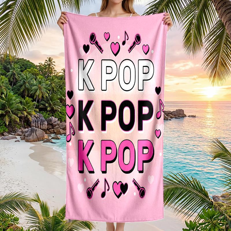 Kpop Fashion Beach Towel: Ideal for Summer Adventures Soft, absorbent and quick drying suitable for swimming and bathing