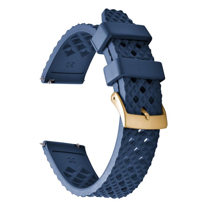 20mm/22mm Honeycomb Pattern FKM Rubber Watch Band Quick Release Spring Bars For Seiko SRP775Sweatproof Durable Replacement Strap