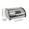 Bread Storage Bin Stainless Steel Box Organizer with Lid Kitchen Counter Easy to