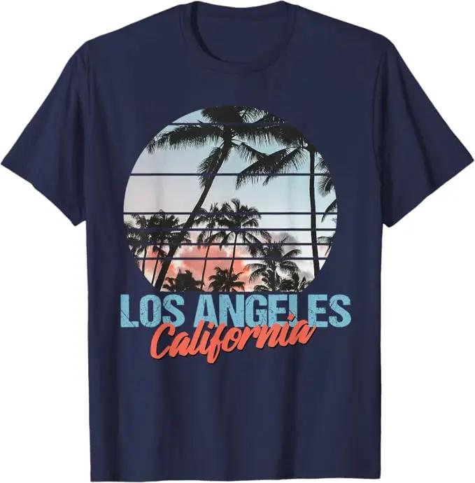Mens Los Angeles California Pride Vacation Travel Tourist Gift TShirt Men Women Summer Fashion Vintage Crew Neck Tshirt