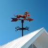Metal Weather Vane Outdoor Wind Indicator Rustic Style Dog Wind Vane Rooftop Decoration for Shed Garden Yard Decor