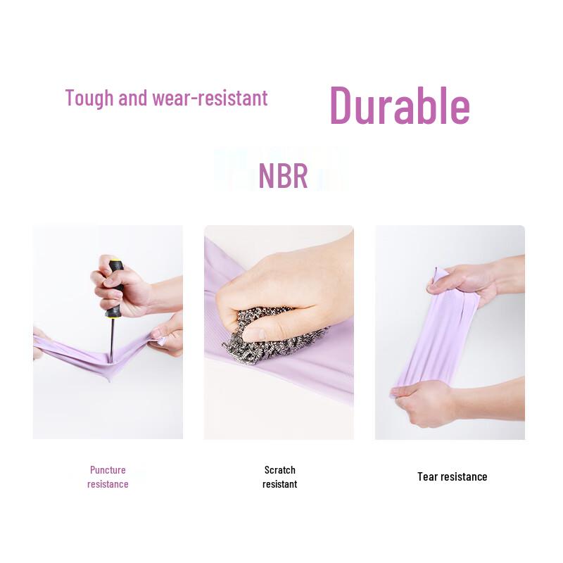 MIAOJIE Odorless Nitrile Rubber Household Gloves