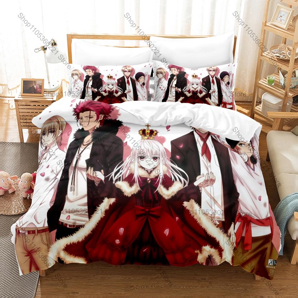 Cool Mikoto Suoh Flame Homra Group Character Collage Poster Duvet Cover Set For K Project Anime Collectors