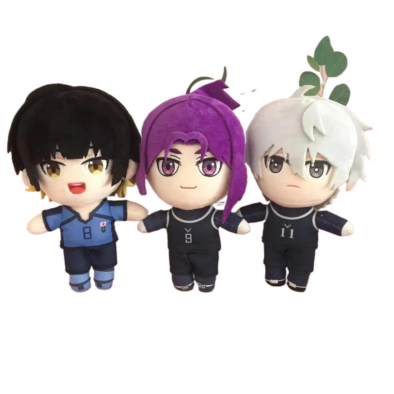 Fashnics Blue Lock Seishiro Nagi Plush Doll 20Cm Isagi Yoichi Mikage Cute Soft Stuffed Pillow Birthday Gift
