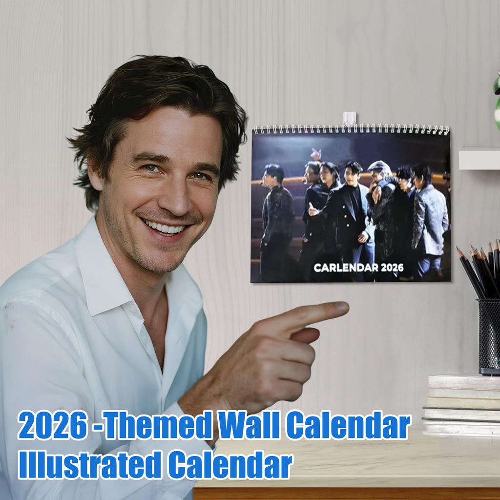 2026 -Themed Wall Calendar, Illustrated Calendar, Unique Christmas And Holiday Gift Ideas Fan Gifts