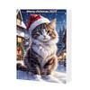Cat Advent Calendar 24 Days Christmas Cat Countdown Calendar with 24 Pcs 2D Acrylic Cat Hanging Pendants for Cat Lovers