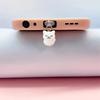 Cute Kitten Mobile Phone Dust Plug - DIY, Luminous, Exquisite and Compact, Protects Charging Port