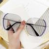 Gradient Sunglasses Women Fashion Oversized Square Sun Glasses Female Vintage Anti Glare Shade Eyewear For Driving Hiking Uv400
