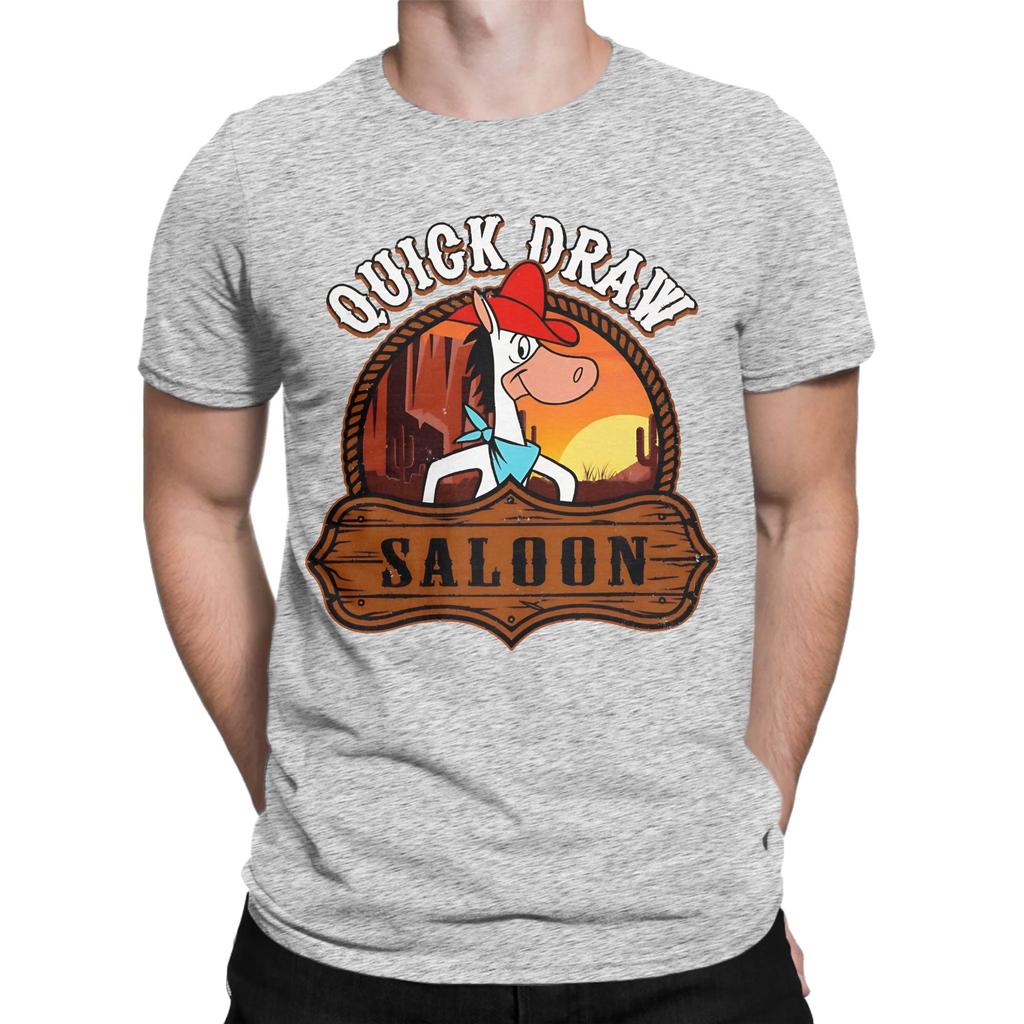 Quick Draw Saloon Novelty Graphic 100 Cotton Tshirt Quick Draw Mcgraw Svg Tees Tops For Unisex