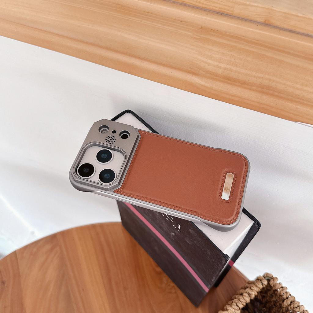 Frameless aromatherapy mobile phone case is suitable for iPhone17promax leather Apple 16 anti-drop magnetic suction 15 protective case.