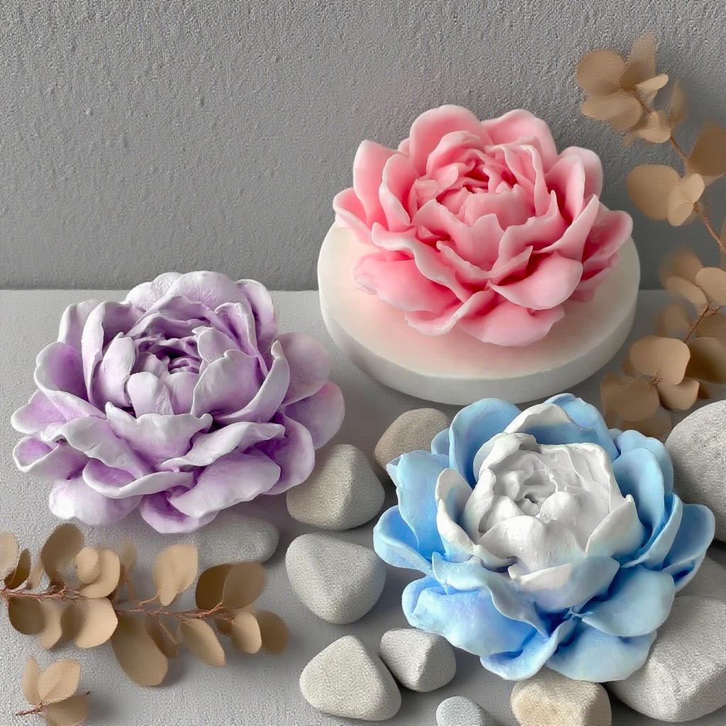 DIY Jasmine Flower Silicone Mold Scented Candle Plaster Resin Molds Handmade Soap Candle Making Supplies