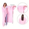 Wearable Blanket for Women Men Soft Plush Blanket with Pocket Sleeves Warm Couch Bed Blanket for Dorm Bedroom Flights