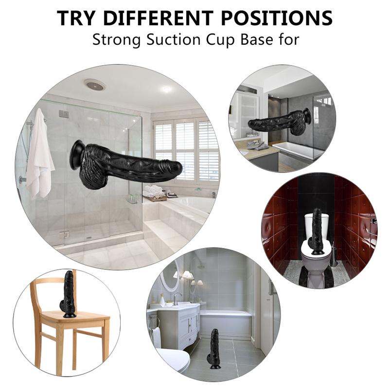 Simulation Dildo Female Self-defense Console Bed Flirting Sex Toys Adult Products Male Sucker Manual Dildo