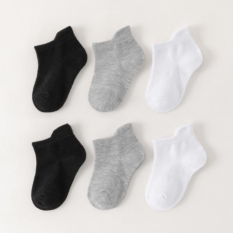 

6 Pairs Kids Socks For Toddler Baby Boys Girls White Ankle Socks S 0-1Y 10-12cm