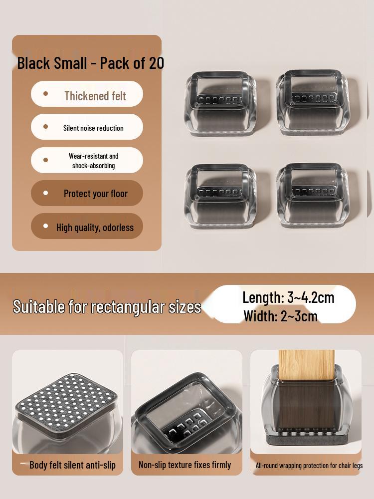 Anti-Slip Silicone Table & Chair Leg Pads - Wear-Resistant Protection for Dining Furniture