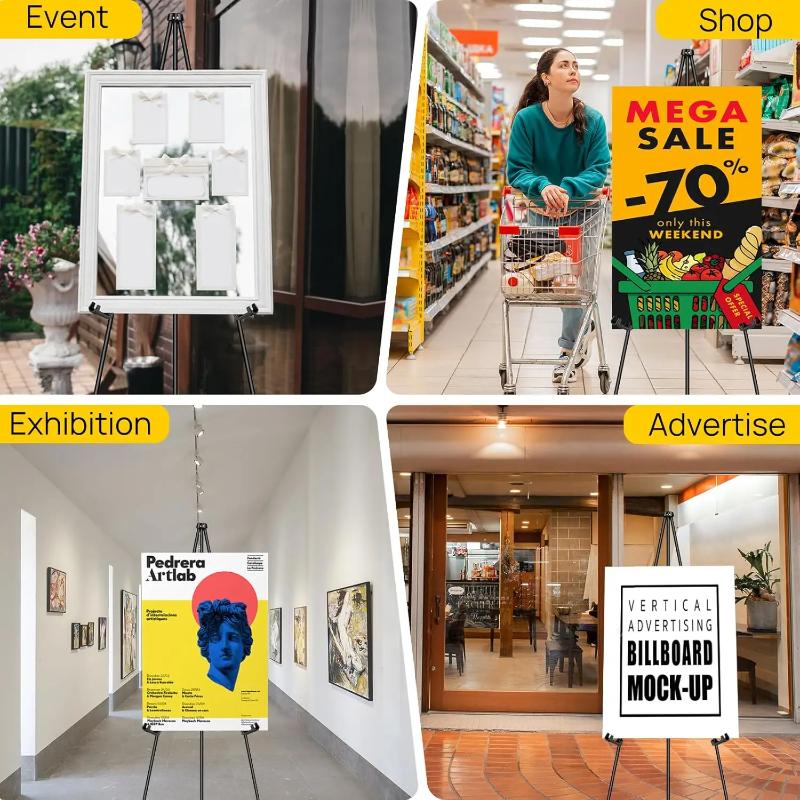 New Portable Easel Stand for Wedding Sign Painting Display Folding Adjustable Metal Artist Tripod Easel with Bag