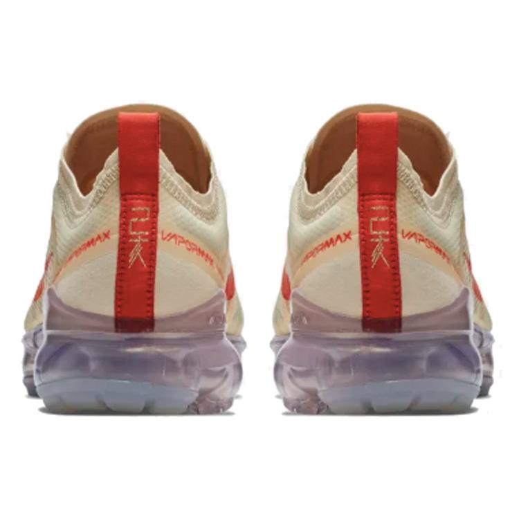Nike Womens Air VaporMax 2019 'Chinese New Year' (women's sizes) Light Cream / Habanero Red-Club Gold Running Shoes BQ7041 200