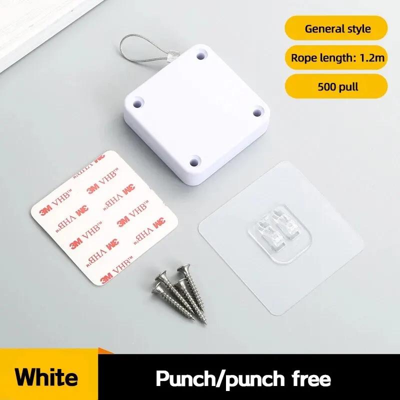 Automatic Drawstring Door Closer, Sliding Door, Office, Bathroom, Bedroom, Household, Simple Silent and Non Punching Door Closer 500g force