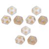 9PCS Polyhedral Dice Set Waterproof Plastic Lightweight Portable Table Gaming Dices for Travel Picnic White